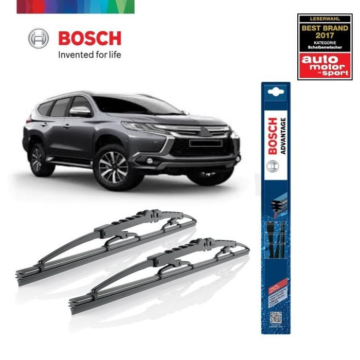 Wiper Blade New Pajero Sport BOSCH Sepasang Advantage 18-21&quot; ORIGINAL