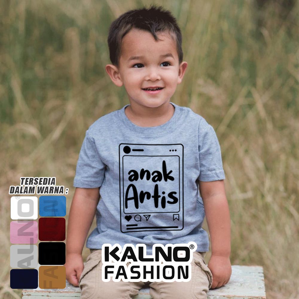 Atasan Anak cowok / cewek Print anak artis 175 - baju anak bahan katun polyester