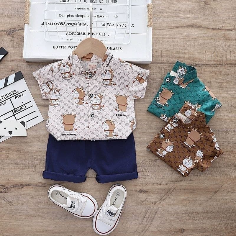 Promo !! Paket usaha baju anak paket setelan kemeja 6pcs / Setelan kemeja anak laki-laki 1-3 tahun