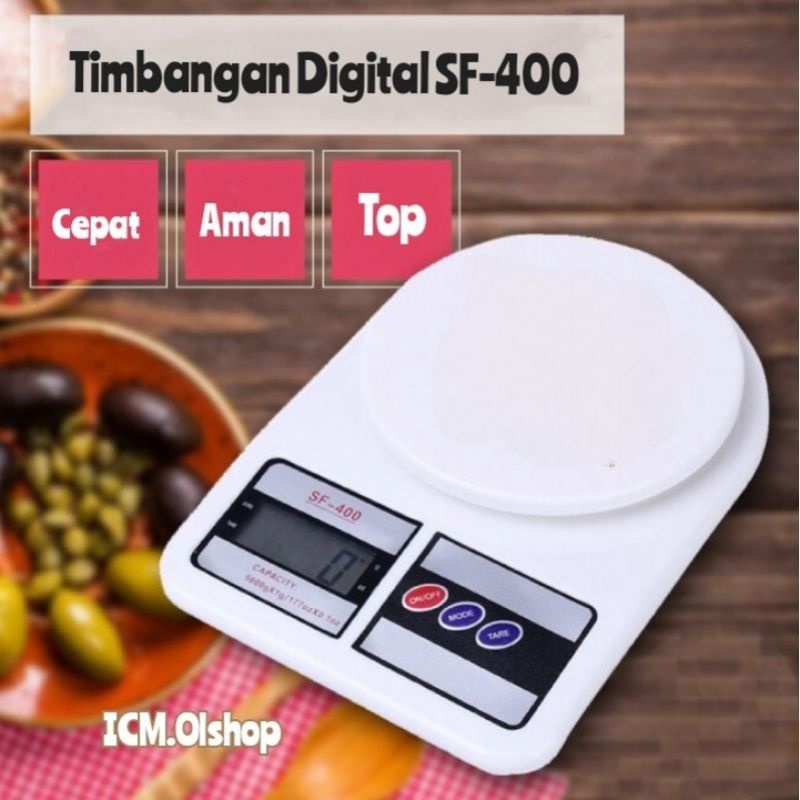 Timbangan Dapur Digital - Timbangan Kue Digital SF-400⭐ ICM.Olshop⭐
