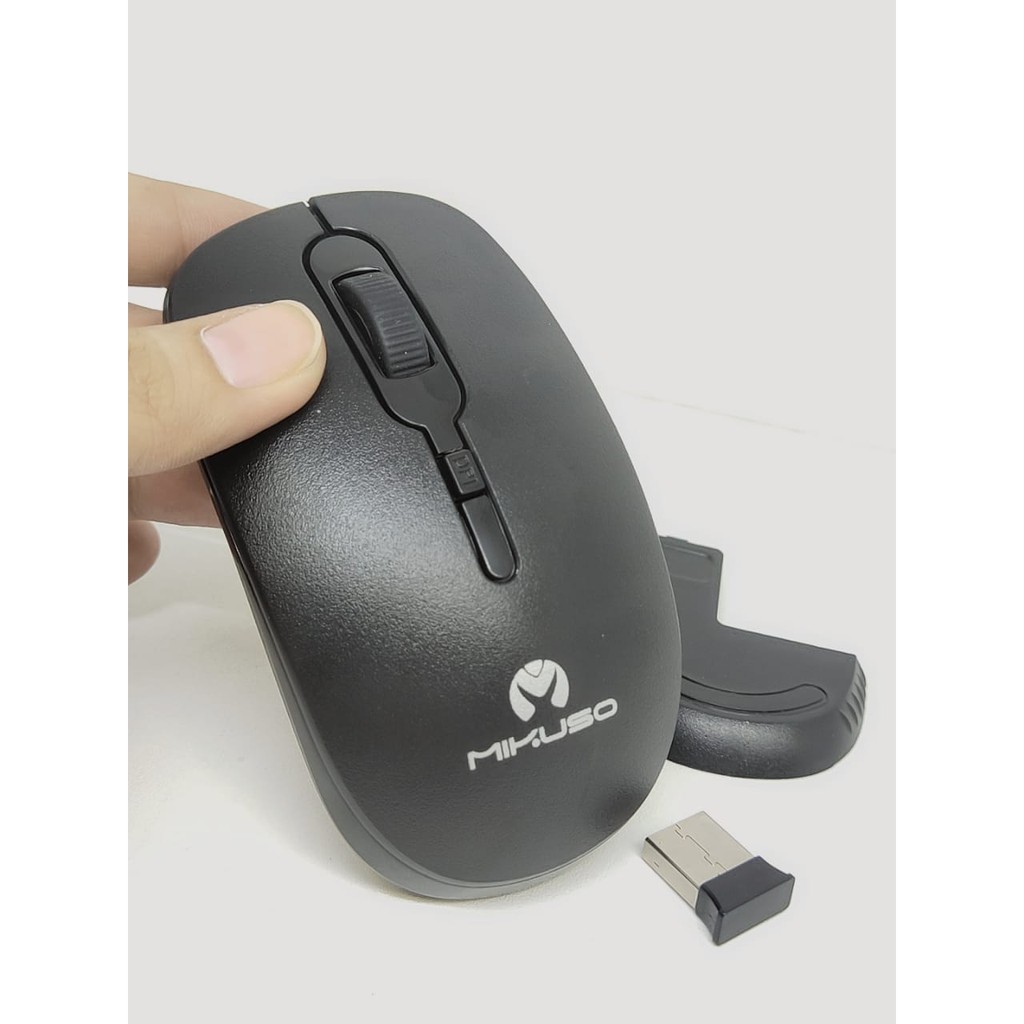 Mouse Wireless NISUTA dan MIKUSO 2.4GHz MOS-W085 Mouse Non Kabel Range 10m