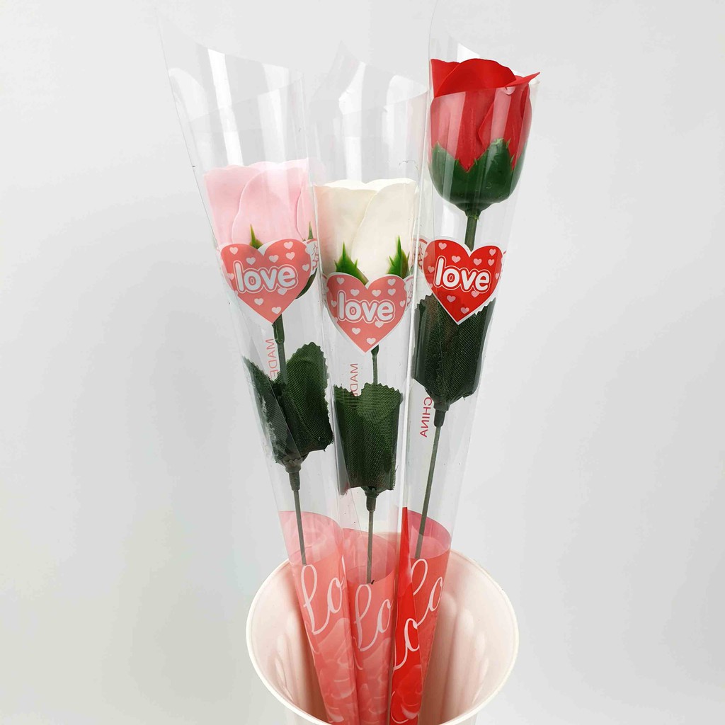 Bunga Mawar Love 32 cm / Bunga Palsu/ Bunga Artificial/ Bunga Plastik/ Bunga Valentine/ Bunga Wisuda