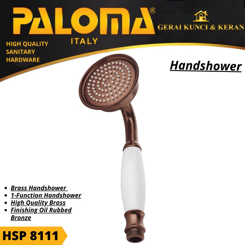 PALOMA HAND SHOWER  BRASS HSP 8111 ANTIQ BRASS SHOWER TANGAN MANDI