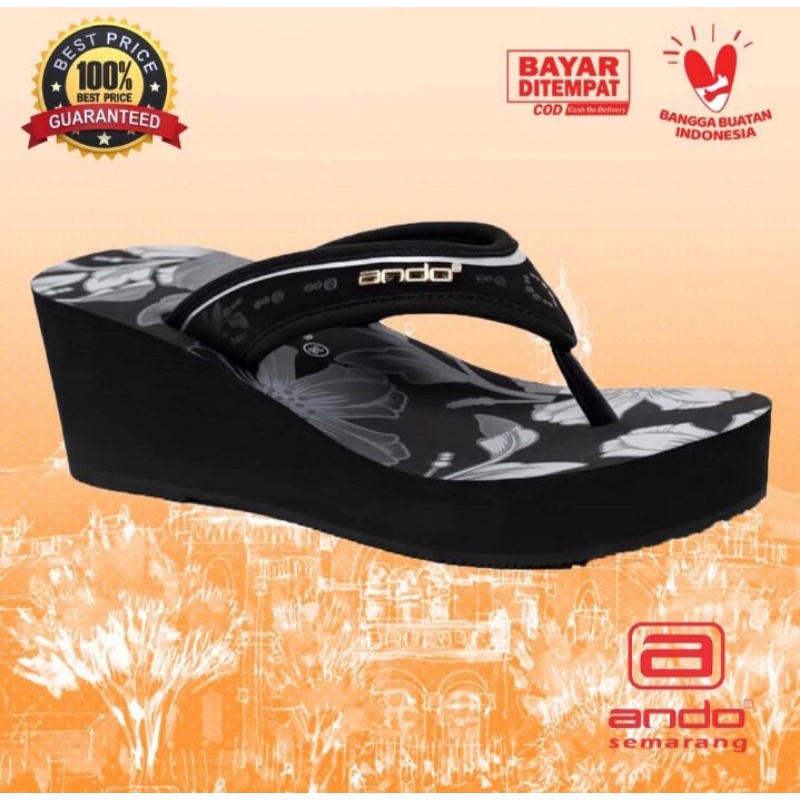 sandal jepit wedges ando