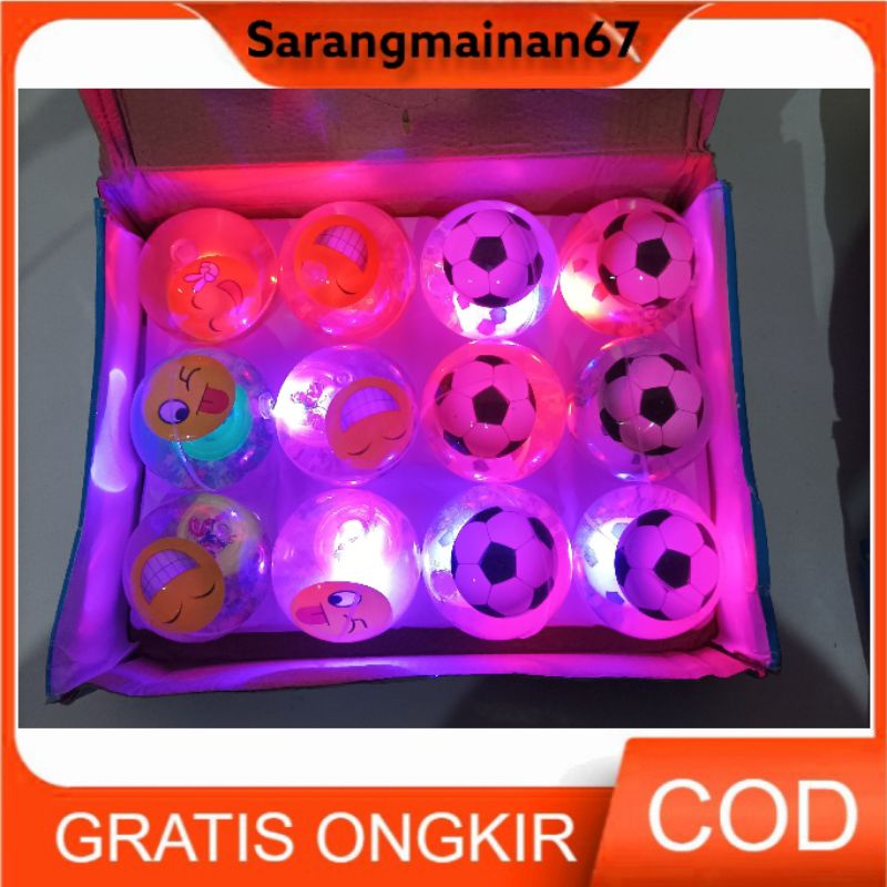 MAINAN ANAK BOLA AIR PANTUL LAMPU MANTUL SUPER DUPER GLITTER BALL FLASH BALL