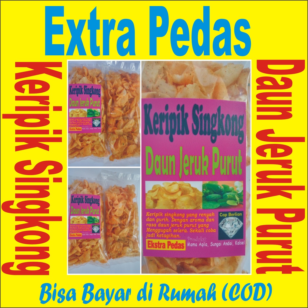 

(Ekstra Pedas) Keripik Singkong Daun Jeruk Purut | Keripik Singkong Daun Jeruk Hot