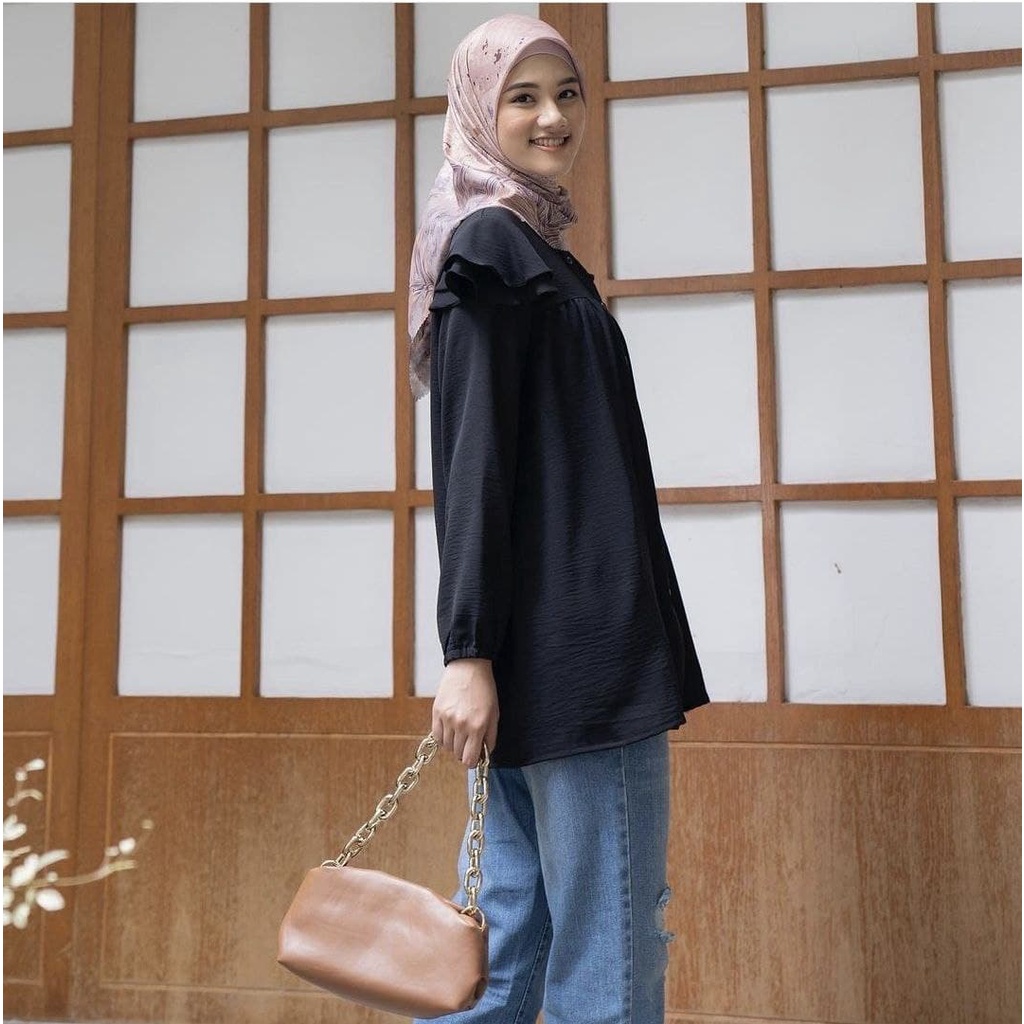 JOVANKA TOP Bluse wanita lengan panjang masakini / favorite women's clothes / Atasan wanita masakini / pakaian wanita masakini / bluse wanita lengan panjang kekinian / pakaian wanita model bluse lengan panjang / bluse wanita lengan panjang tiga warna pili