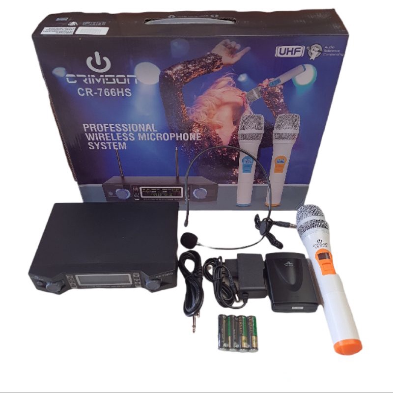 Mic wireless crimson cr-766hs+headset/mic wireless microphone crimson cr766hs