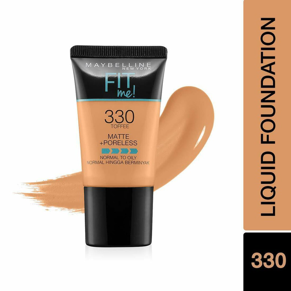 New Travel Size MAYBELLINE Fit Me Matte + Poreless Liquid Foundation Tube - 330 TOFFEE