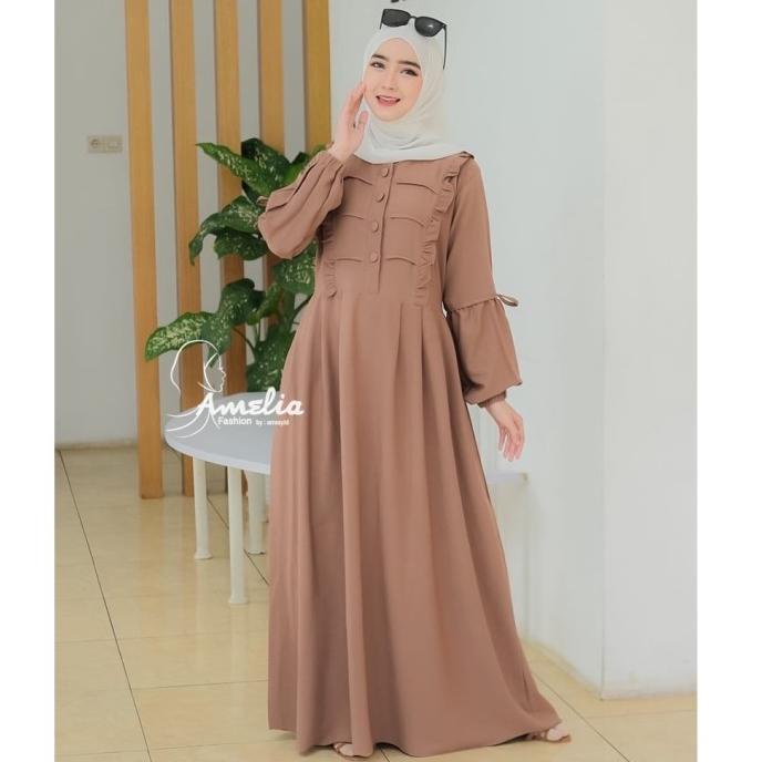 Promo GAMIS DRESS REMAJA ITY CREPE TERBARU ORI AMELIA ANITA POLOS BAYA