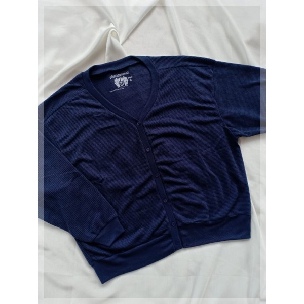 Cardigan wanita Phenomenal branded I Outer I Cardi waffle I Cardy rajut I Kardigan halus premium-Navy