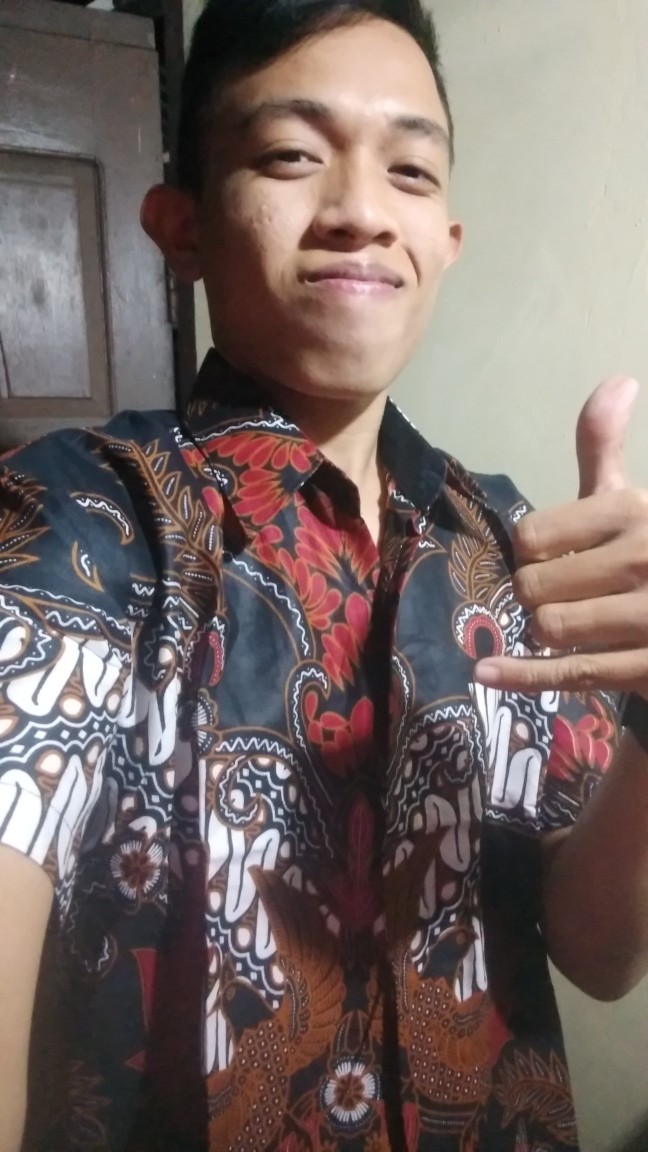 Couple Atasan Batik Wanita Dan Pria Motif Lidah Api