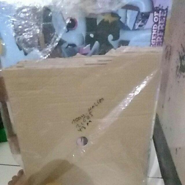 Meja Belajar Vernis Kayu Lipat Free Kotak Pensil F1