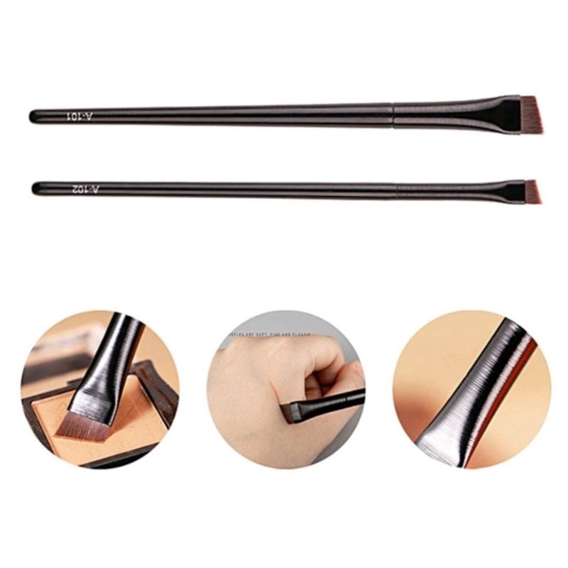 Kuas Make Up Alis Eyeliner Satuan Hitam Miring - Brush Make Up Concealer Eyebrow - Brush Eyeliner And Eyebrow - Concealer Brush 1Pcs