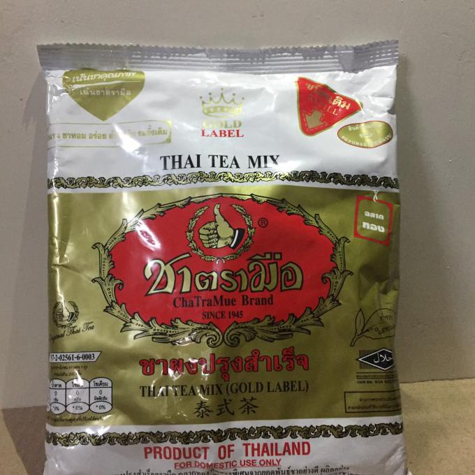 

[[BISA COD]] Thai Tea Mix (Gold Label) Cha Tra Mue 400 gr TERJAMIN Kode 1240