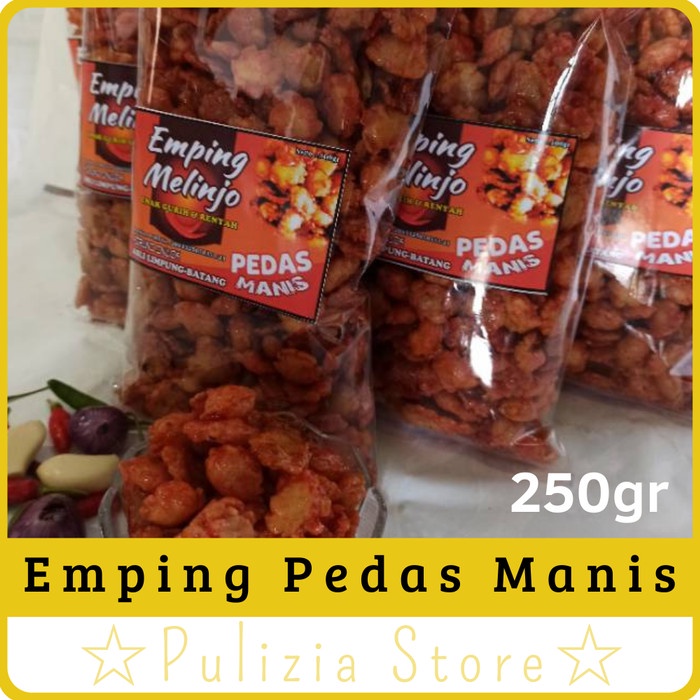 

Makanan Ringan Emping Melinjo Pedas 250gr Good Quality Asli Limpung