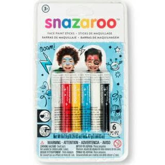 

Snazaroo Face Paint Sticks Boys Pack of 6