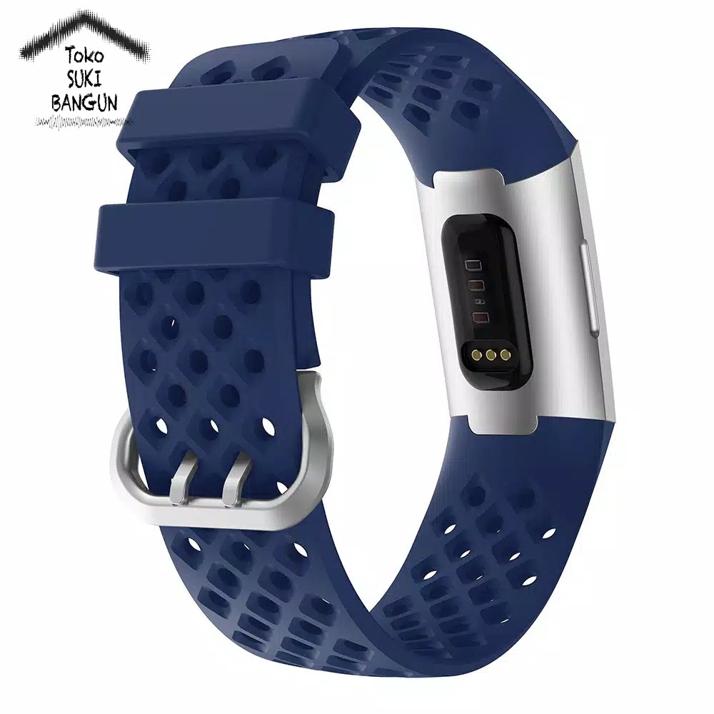 TALI JAM Fit Charge 3 4 Rubber Hole BREATHABLE Watch Strap Band