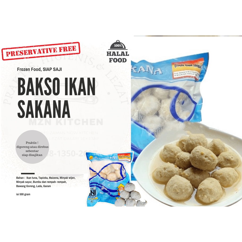 

SAKANA Bakso Ikan, Bakso Frozen Food Makanan Beku Sakana Frozen Food Murah Halal Tanpa Pengawet