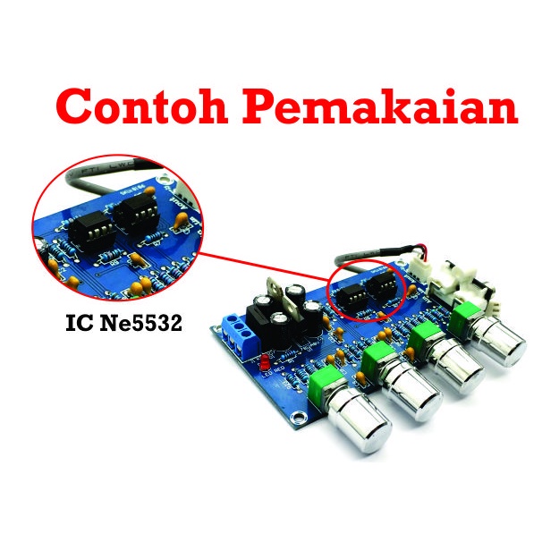 [HAEBOT] IC Dual Amplifier Komparator NE5532 OP AMP Low Noise DIP 8 Pin Rendah AV Audio Power Integrated Circuit 5532