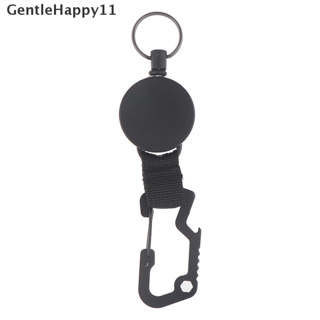 Gentlehappy Retractable Keychain Heavy Duty Badge Holder Reel Dengan Klip Carabiner Multitool