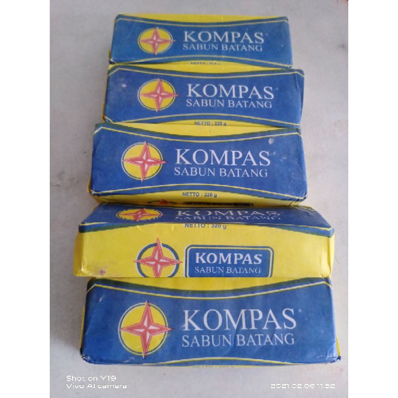 Sabun Kompas Jumbo Batangan / Sabun Batangan Kompas / Sabun Batangan Jumbo Kompas Berat - 290 Gram