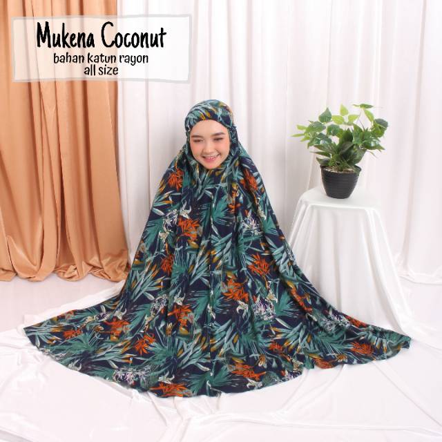 BEST SELLER !!! TERLARIS !!! MUKENA  KATUN DEWASA MOTIF - MUKENA COCONUT - BAHAN KATUN RAYON PREMIUM