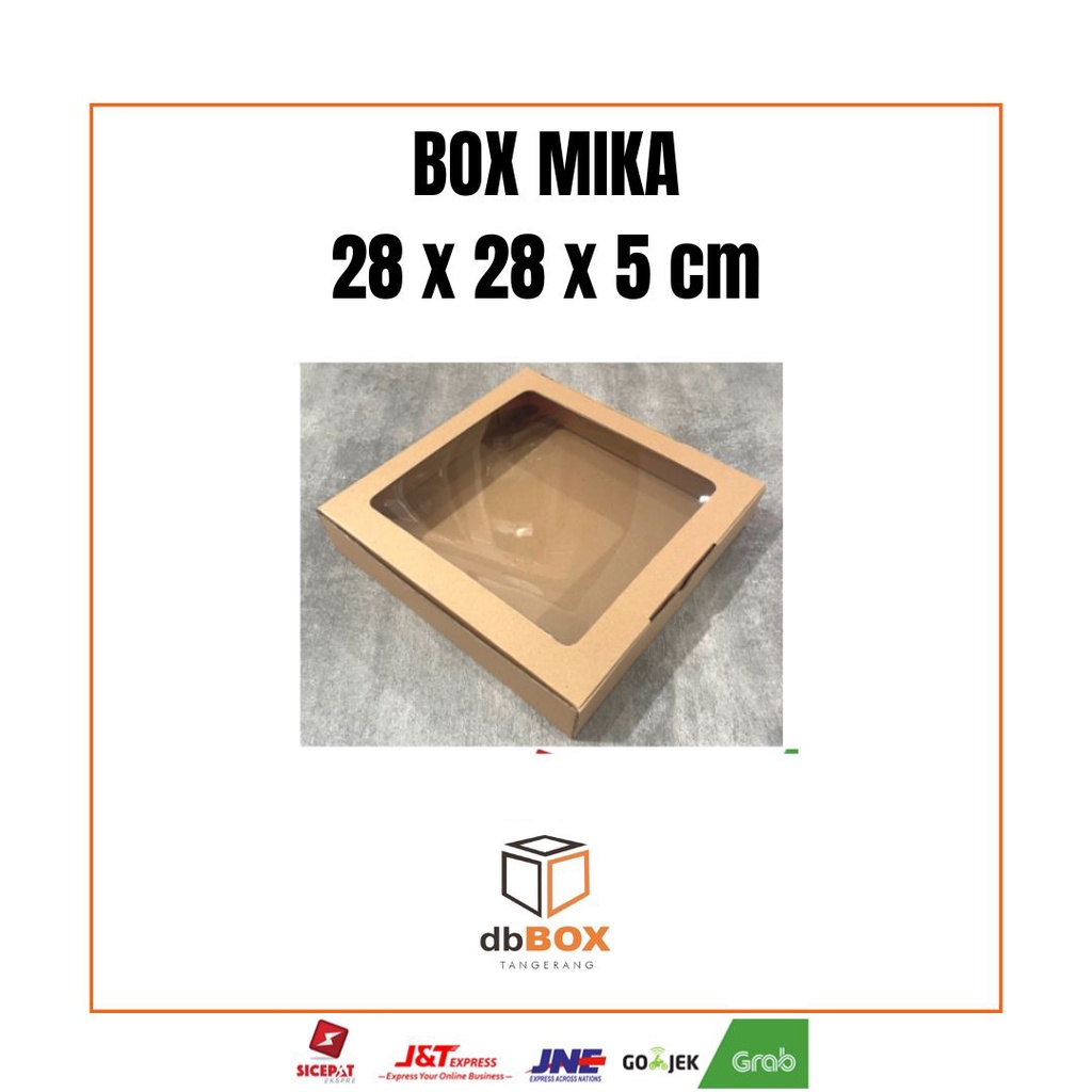 

BOX MIKA 28x28x5 cm | Box Die Cut & Easy Usage | Box Kue Bolu & Tart