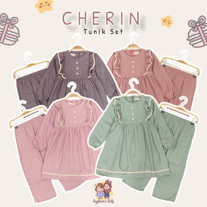 CHERIN TUNIK SET / Setelan Tunik Anak 2-7 Tahun