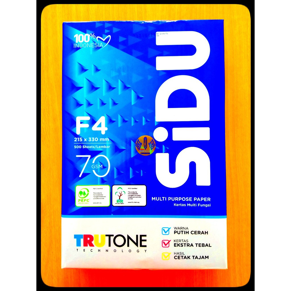 

Kertas HVS Foto Copy F4 SIDU 75 gsm