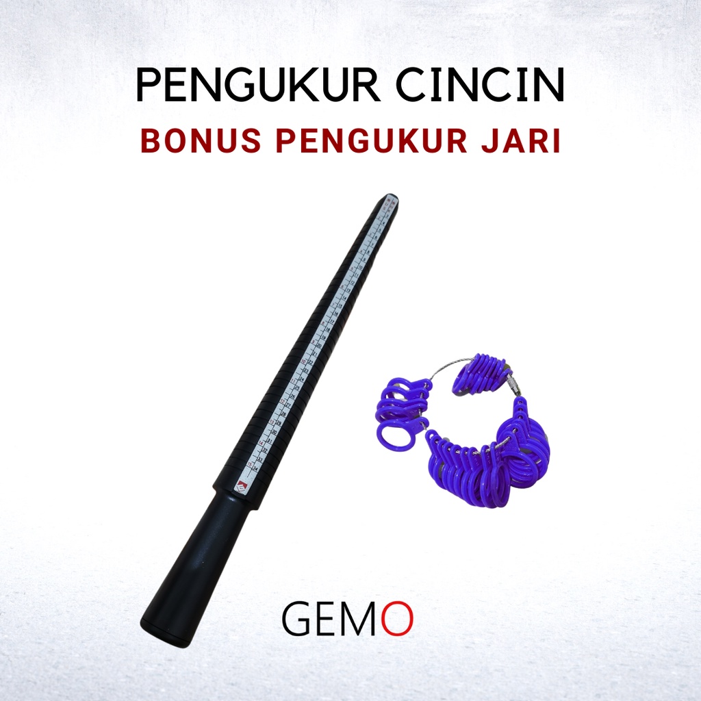 Pengukur Cincin dan Jari Set, Tersedia Berbagai Standard Ukuran, Ringan Cocok Untuk Salesman Toko Emas Perhiasan