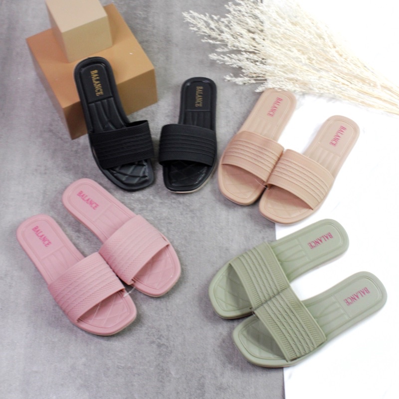 (Balance - 1236) Slop wanita impor/sandal wanita polos/slop polos/slop wanita elegan