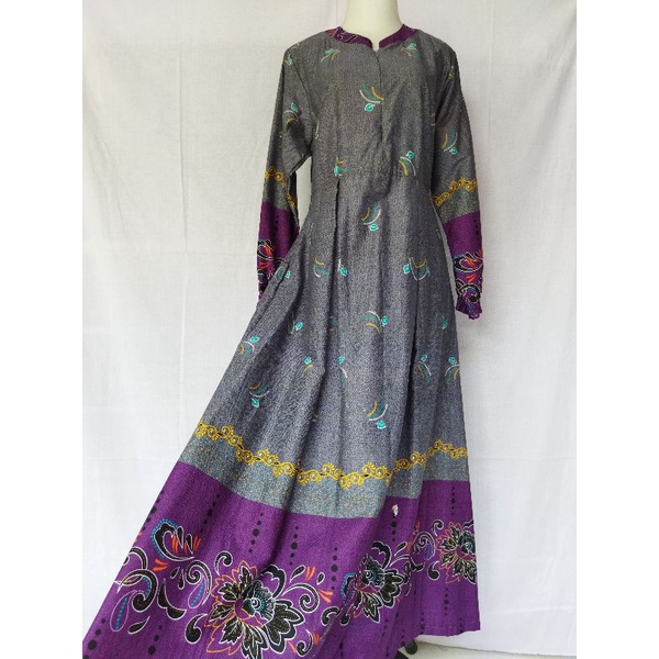 Gamis Katun Motif Batik Kualitas Premium Murah Pakaian Muslim Wanita Modern Adem Tunik Remaja Baju I