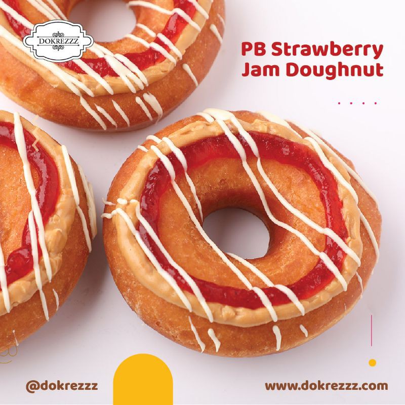 

Pb strawberry jam premium doughnut