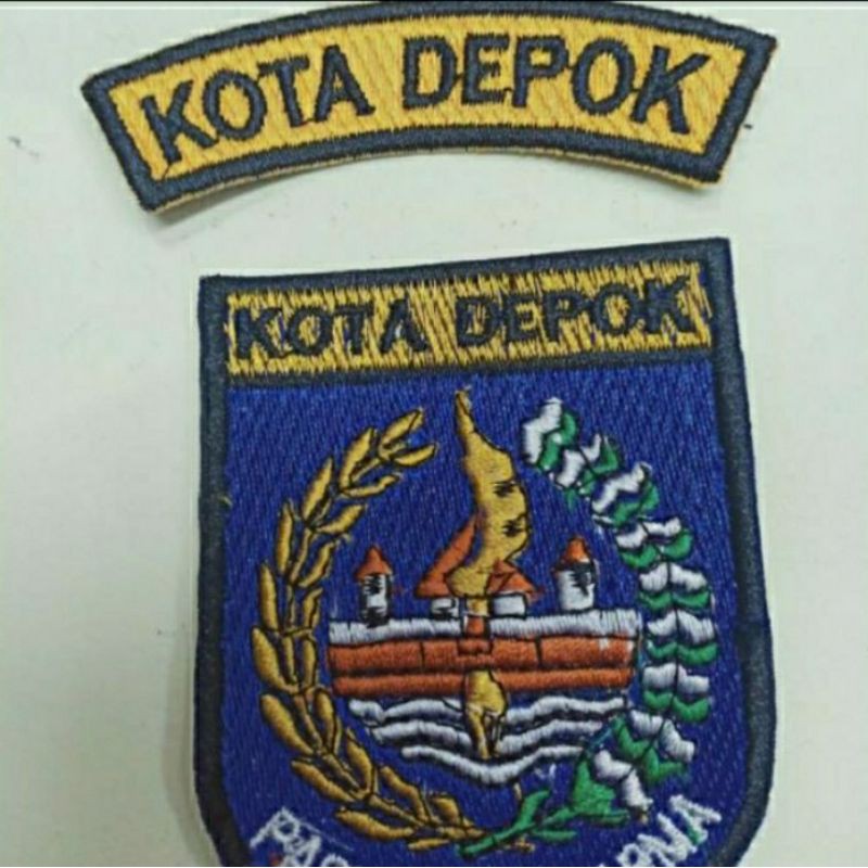 Logo Depok logo kota Depok badge bet Depok