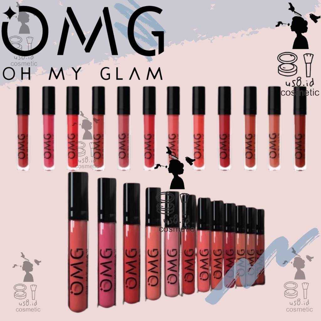 OMG Oh My Glam Matte Kiss Lip Cream 3.5g ( lipstick lipstik lipcream ) ✔️BPOM halal || OMG Juicy Kiss Lip Tint Serum | Serum Bibir | Lip Tint | Tint Serum | BPOM Oh My Glow Glam