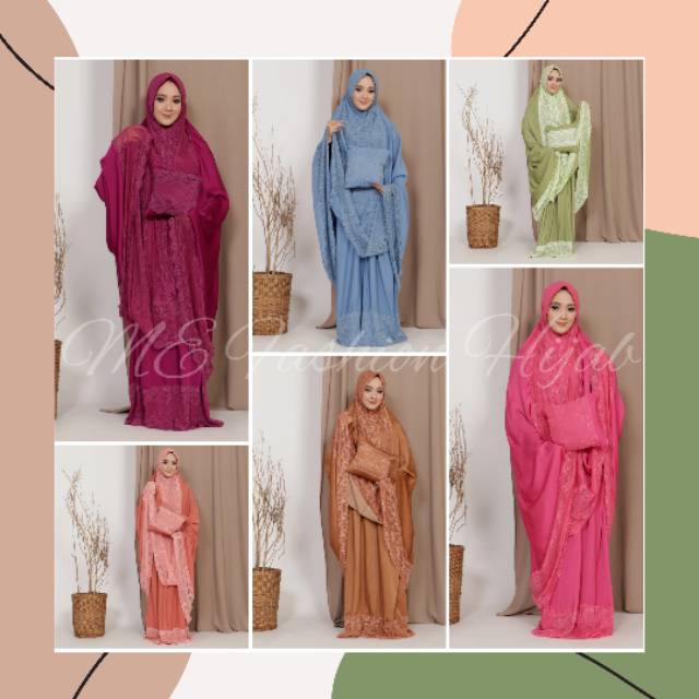 Mukena Satin Silk Premium Dewasa Jumbo Full Renda