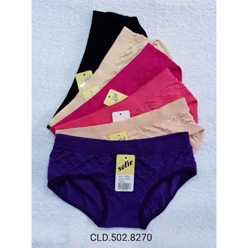 6 pcs Celana dalam wanita sofie/ celana seamless / celana dalam turun pinggang