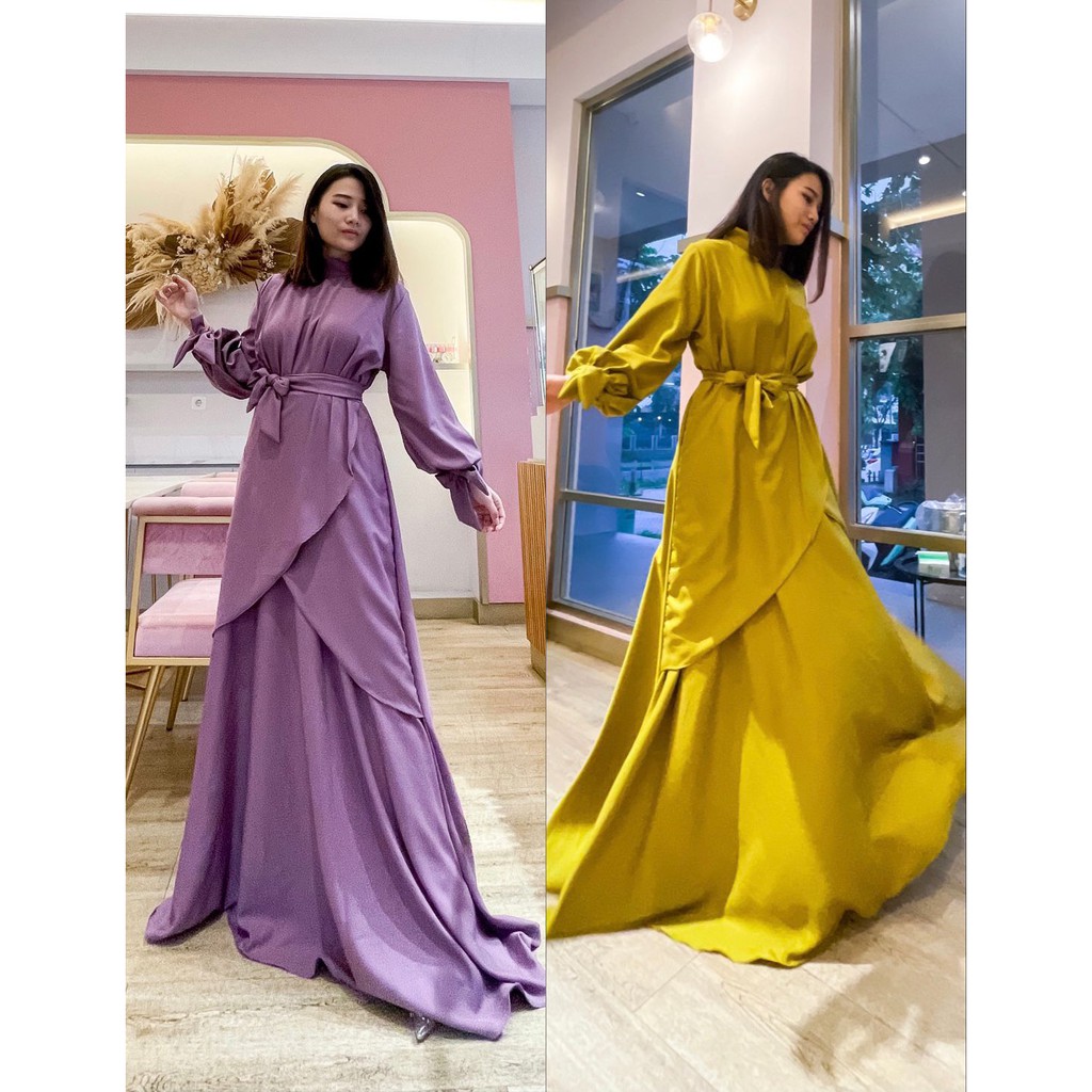 Vanesha Margaretta - 655 Nayra dress #bahan syakila#fashion muslim terkini #fashion wanita#koleksi hari raya