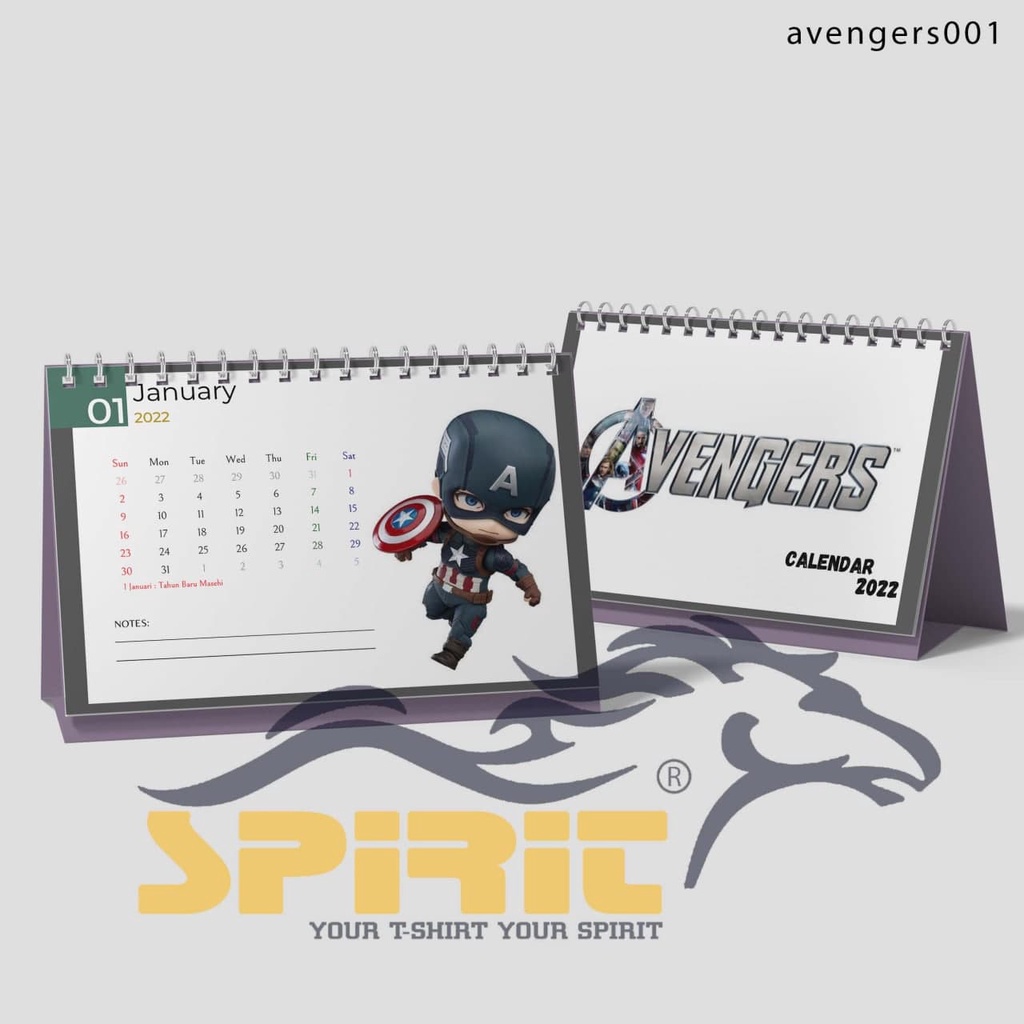 

kalender custom avenger kalender duduk 2022 anime poster avengers keren murah