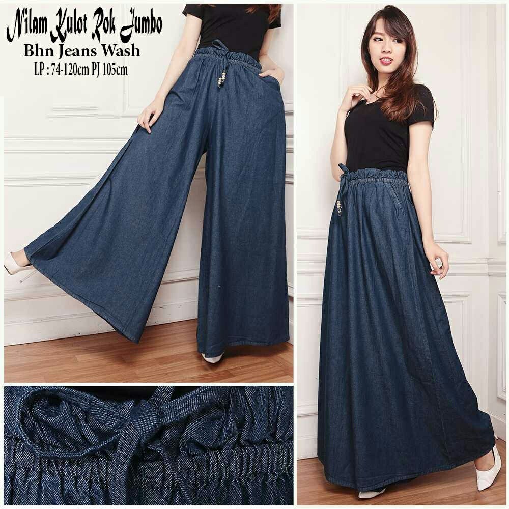 SB Collection Celana Panjang Verani Longpants Kulot Jumbo Casual Jeans Wanita