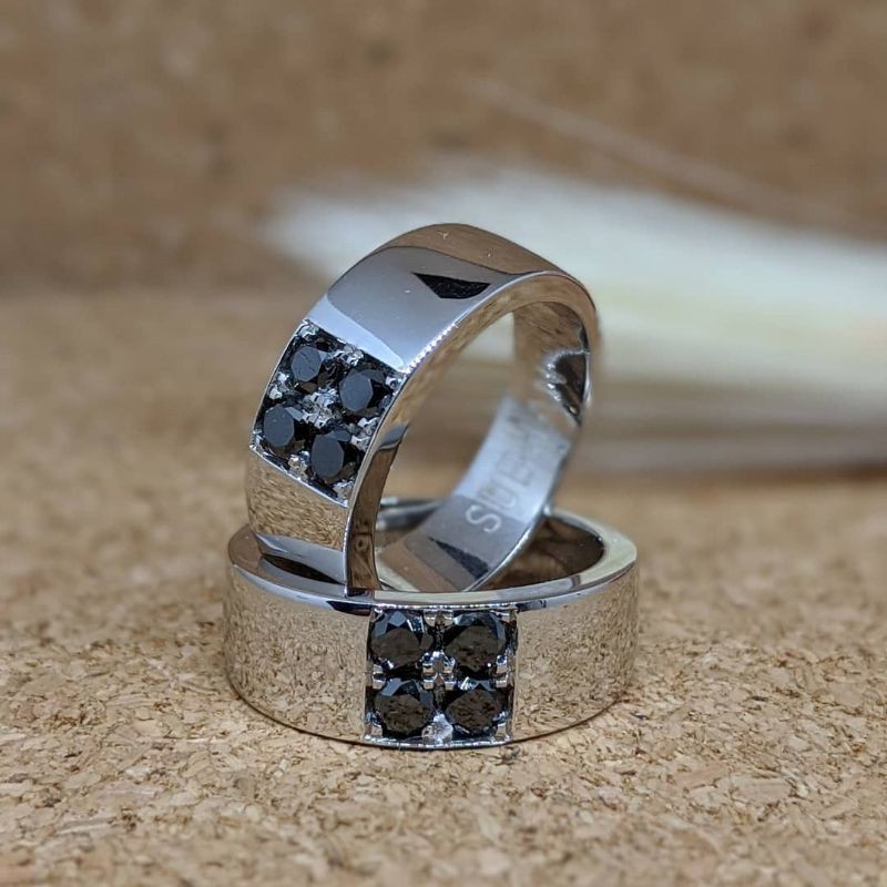 CINCIN PERAK BERLIAN HITAM - CINCIN KAWIN