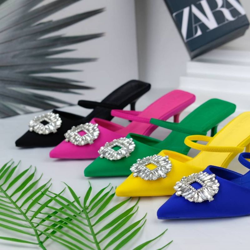 Zara Mules Heels With Strap