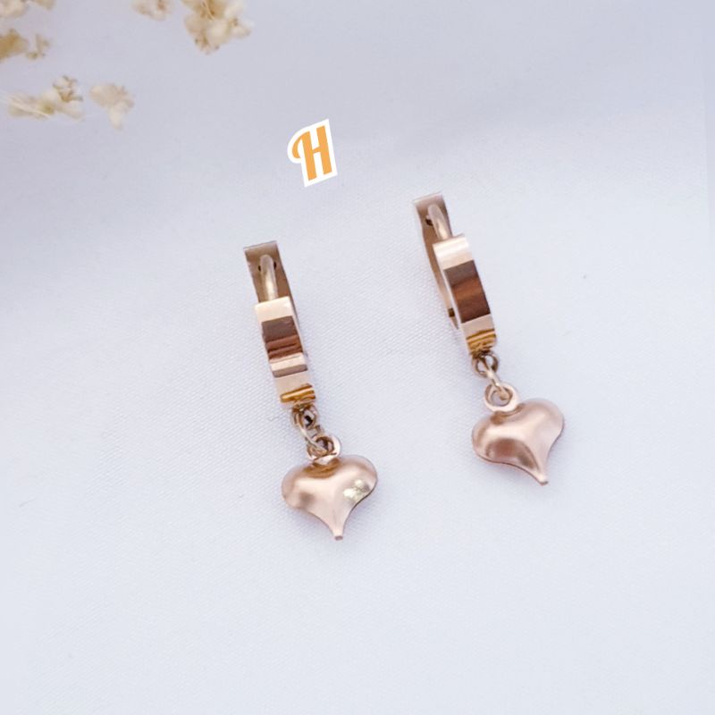 Anting Titanium Fashion Korea Pentol Anti Karat dan Alergi