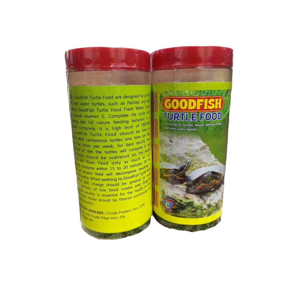 MAKANAN KURA KURA GOODFISH TURTLE FOOD 50 gram ukuran 1mm makanan anak kura kura