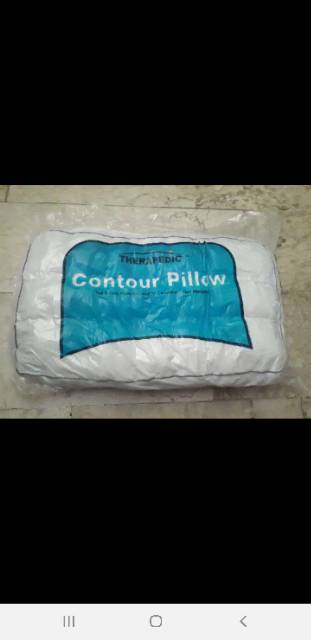 Therapedic Contour Pillow Bantal Kesehatan Untuk Leher Dan Bahu Fiber Silicon Super Lembut