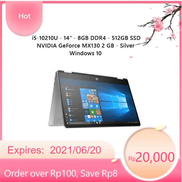 HP Pavilion x360 14-dh1053tx i5-10210U 8GB - 512GB NVME MX130 WIN10