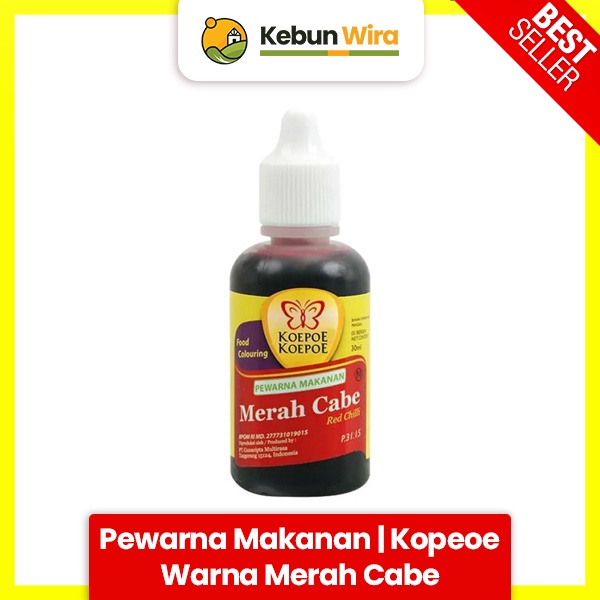 

Pewarna Makanan | Pastry Coloring Food (Koepoe) Merah 30 ml / Botol