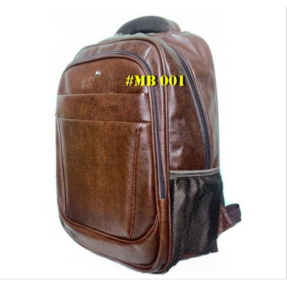 Dijual Backpack Laptop Tas Ransel Montblanc Platinum Leather Classic MB 001 Murah