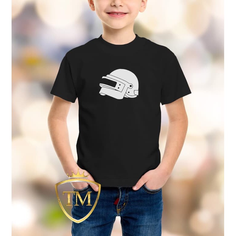 KAOS BAJU COMBED 30S PUBG   HELM ANAK ANAK JUNIOR BATTLEGROUNDS FEE FIRE